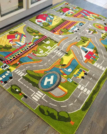 Ковер российский 20701-22066 Фэнси (Фризе, зеленый)