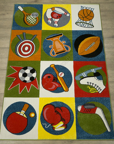 Ковер российский 20718-22081 Фэнси (Фризе, желтый, зеленый)