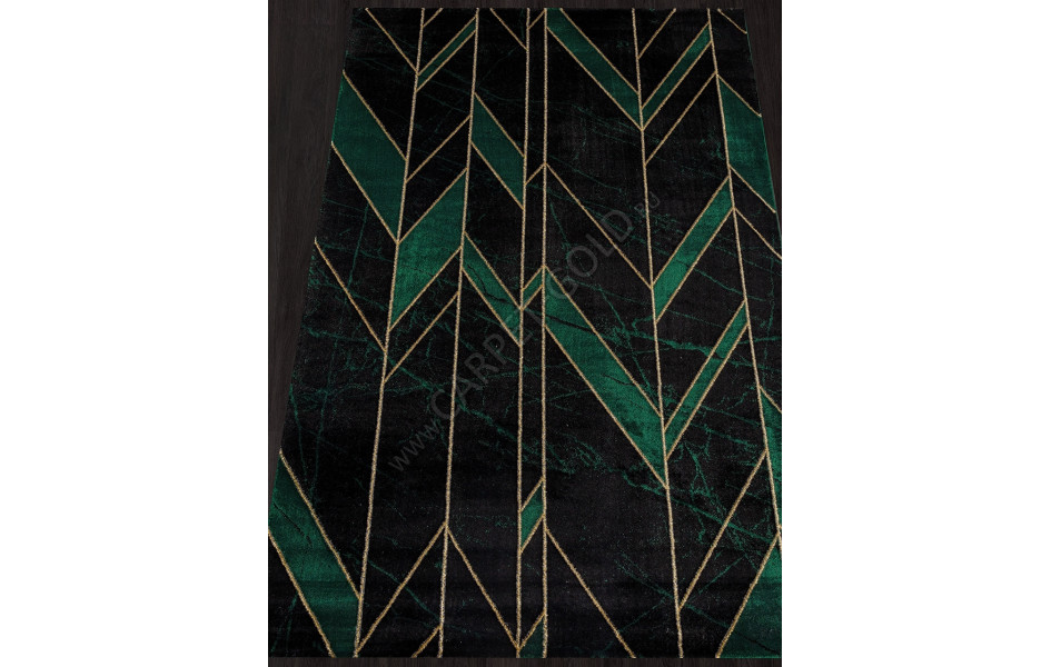 Черный ковер 04459Y - GREEN / GREEN OMEGA