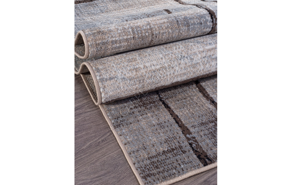 Ковер D717 - BEIGE-BLUE 2 - Прямоугольник - коллекция SIERRA