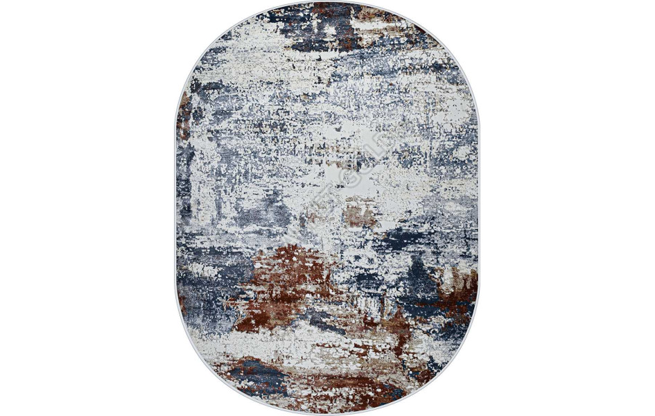 Турецкий ковер Regnum 37931A OVAL BLUE / L.GREY